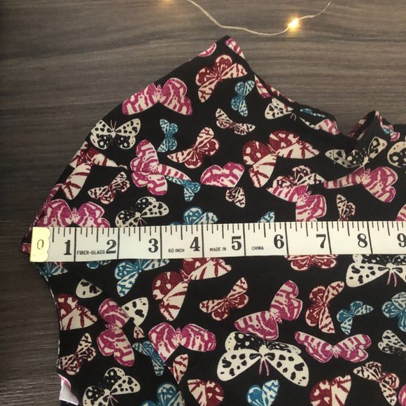 New Look A-line Black Dress with Purple Butterfly Pattern - Picture 10 of 13